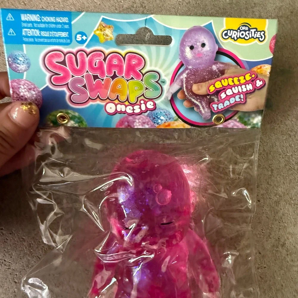 Sugar Swaps Baby Orb Pink Glitter Squishy Baby Sensory Toy NEW
